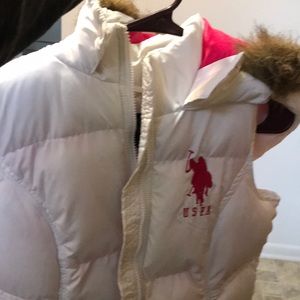 Junior Large White Polo Vest